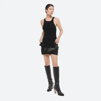 Helmut Lang Ribbed Tank In Black