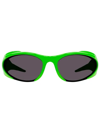 Balenciaga Bb0253s Sunglasses In Green Green Grey