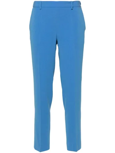 Alberto Biani Tapered Tailored Trousers In Blue