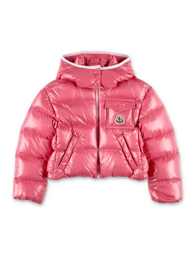 Moncler Kids' Andro Shiny Nylon Down Jacket In Pink