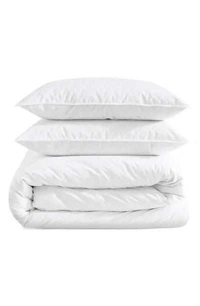 Calvin Klein Washed Percale Duvet & Shams Set In White