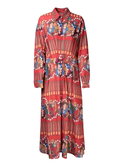 Alessandro Enriquez Crepe Multicolor Dress