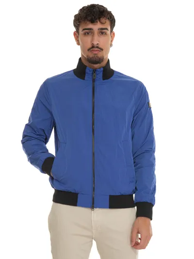 Peuterey Agnel01 Bomber Jacket In Blu Elettrico