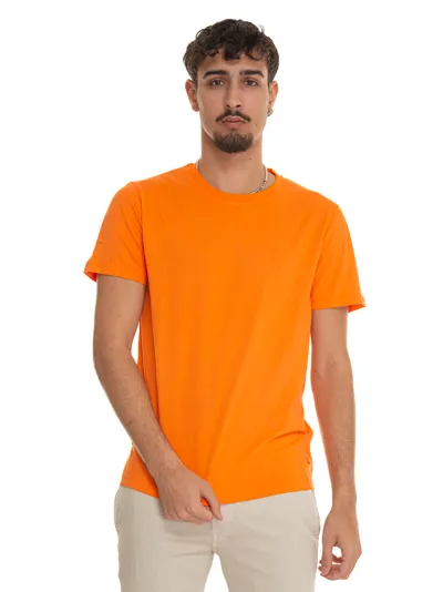 Peuterey Manderly01 Short-sleeved Round-necked T-shirt In Orange