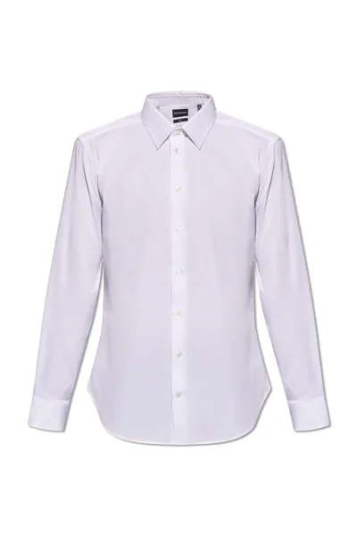 Emporio Armani Cotton Shirt In White