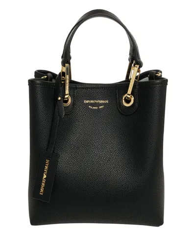 Emporio Armani Myea Handbag In Nero-silver