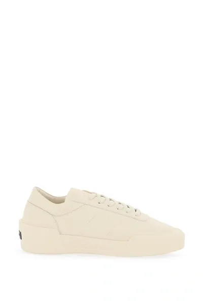 Fear Of God Aerobic Low Leather Sneakers In 051 Bone