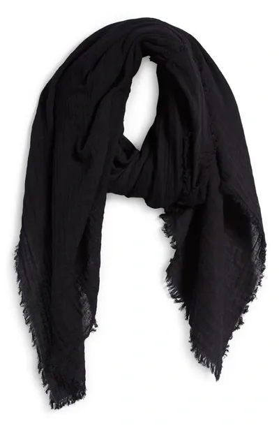 Rag & Bone Astra Textured Scarf In Black