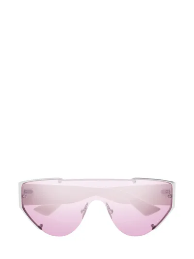 Alexander Mcqueen Eyewear Shield Frame Sunglasses In White