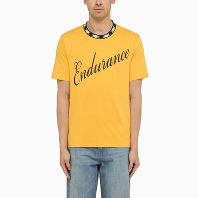 Wales Bonner Endurance Organic Cotton T-shirt In Yellow