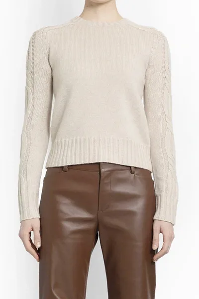 Max Mara Crewneck In Beige