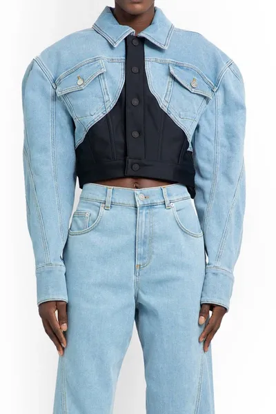 Mugler Jackets In Blue