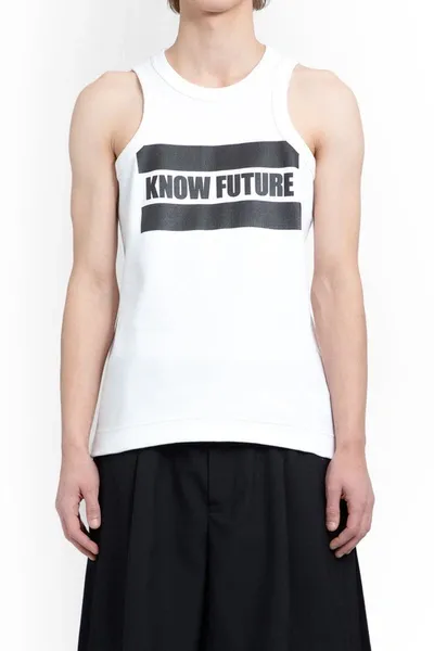 Sacai Tank Tops In White