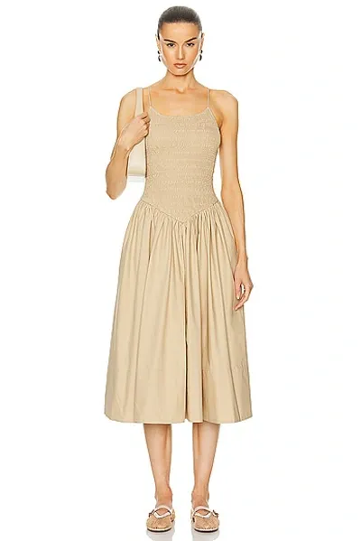 L'academie By Marianna Armanda Poplin Midi Dress In Khaki