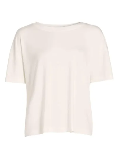 Eberjey Gisele Short-sleeve Scoop-neck T-shirt In Ivory