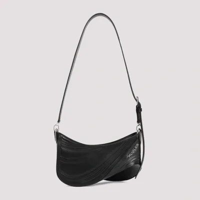 Mugler Spiral Curve Medium Bag In Black