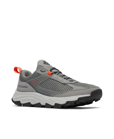 Columbia Men's Hatana Breathe Trail Shoe In Ti Grey Steel,red Quartz