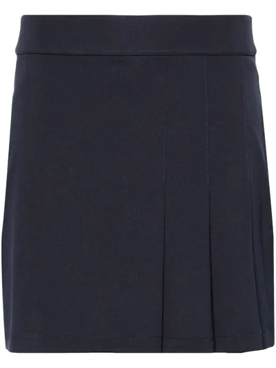 J. Lindeberg Thea Pleated Miniskirt In Blue