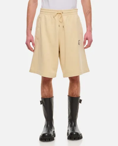 Maison Kitsuné Bold Fox Head Patch Oversize Jog Shorts In Neutrals