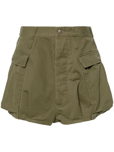 R13 Bubble Cargo Shorts In Green