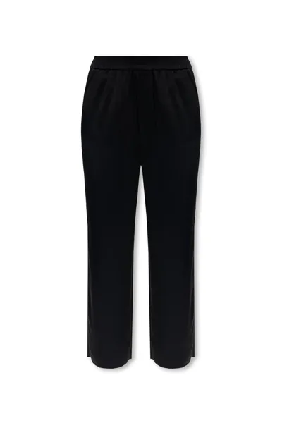 Nanushka Elasticated-waist Straight Leg Cropped Trousers In Black