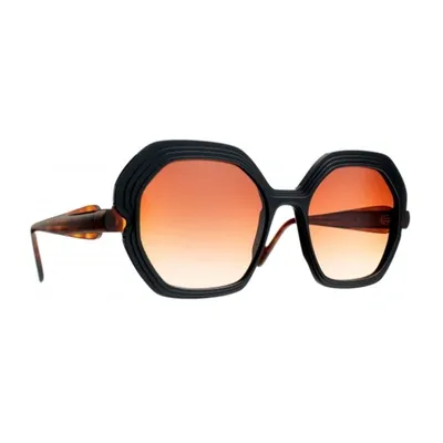 Caroline Abram Sunglasses In 265 Black/ Brown