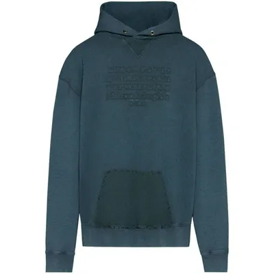 Maison Margiela Hoodie Mit Nummern-stickerei In Grey