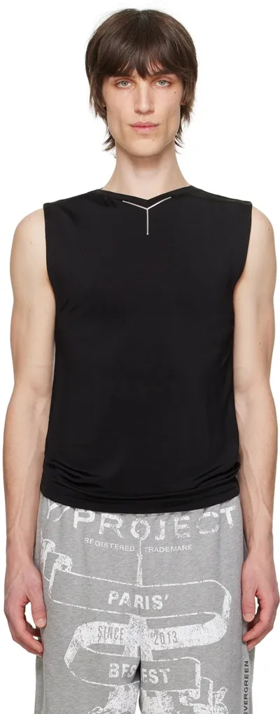 Y/project Y Chrome Tank Top In Black