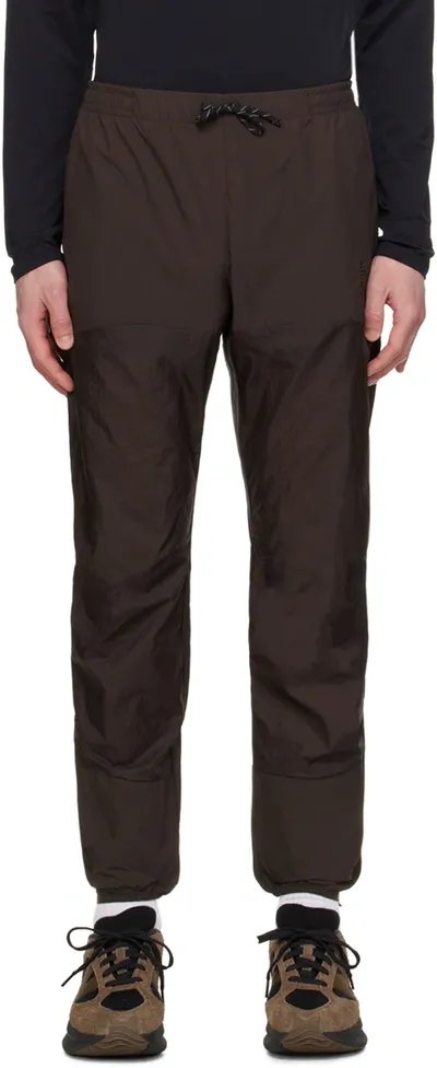 District Vision Brown Ultralight Sweatpants In Cacao,