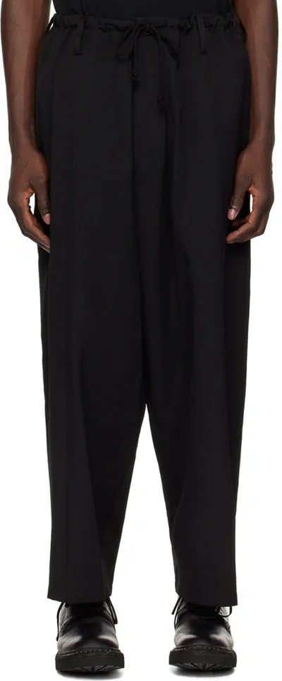 Yohji Yamamoto Black Drawstring Trousers