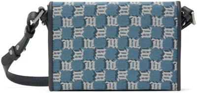 Misbhv Blue Jacquard Monogram Phone Pouch