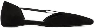 Totême T-strap Leather Flats In Black