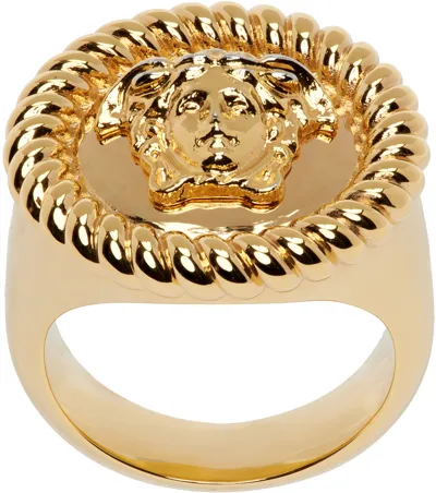 Versace Gold Medusa Ring In 3j000- Gold