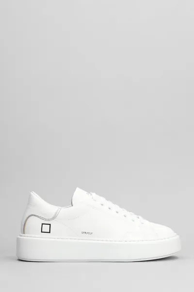 Date Sfera Sneakers In White Leather