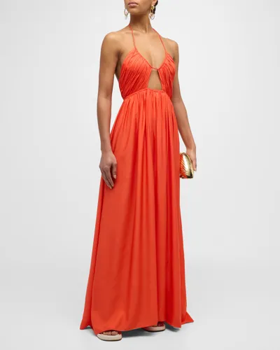 Simkhai Oleander Maxi Dress Flame