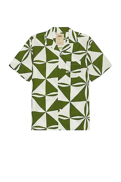 Oas Bloomy Plateau Viscose Shirt In Green