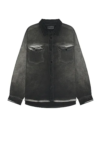 Cotton Citizen Overshirt In Black Dip