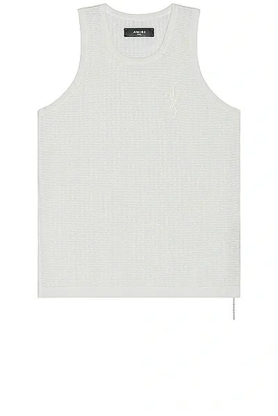 Amiri Waffle Stitch Tank In Summer Sand