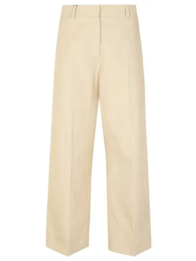 Weekend Max Mara High Waist Straight Leg Pants In Beige