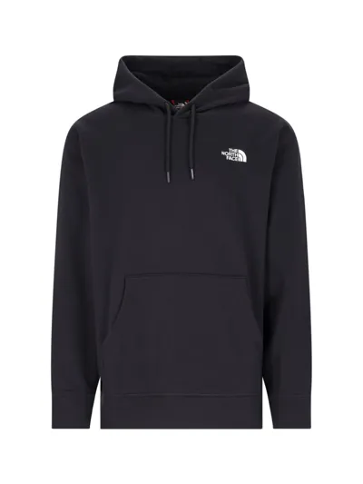 The North Face Logo Hoodie In Black