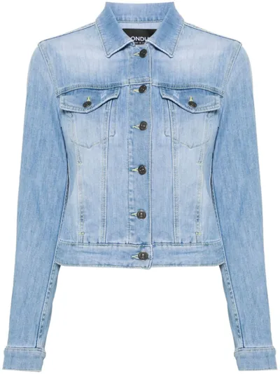 Dondup Logo-plaque Denim Jacket In Blue