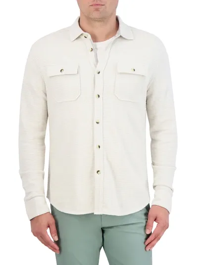 Robert Graham Brunner Long Sleeve Knit Top In Offwhite