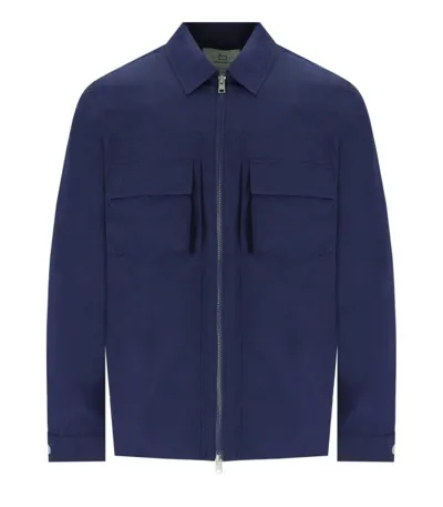 Woolrich Crinkle Blue Shirt-style Jacket