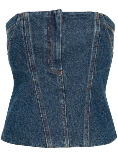 Paris Georgia Indigo Jo Tank Top In Blue