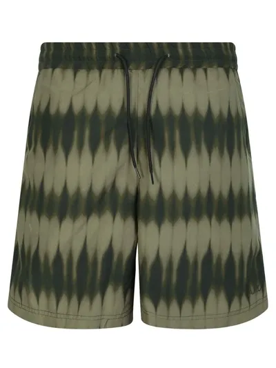 Apc Bobby Tie-dye Swim Shorts In Green