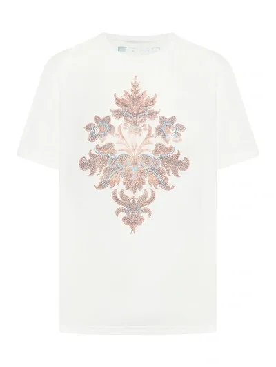 Etro Cotton Jersey Sweater In White