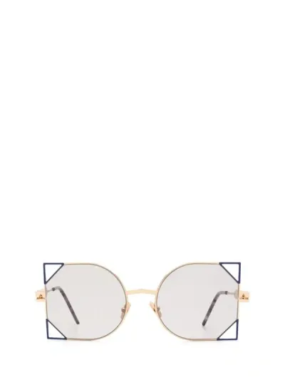 Soya Sunglasses In Shiny Gold Rose & Shiny Navy