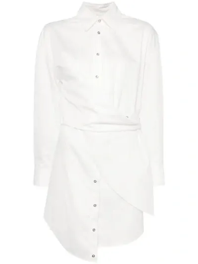 Marques' Almeida Draped Wrap Shirtdress In White