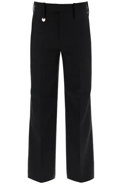 Burberry Virgin Wool Trousers In Black