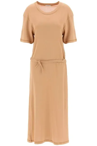 Lemaire Maxi T-shirt Style Dress In Brown